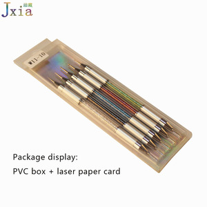 2018 Jiexia गर्म चांदी धातु संभाल 5pcs सेट नाखून सौंदर्य उपकरण 2 रास्ता Rhinestones शैली कील कला Dotting पेन - Product Image 6