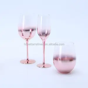 Unique Ombre Pink Champagne Glass