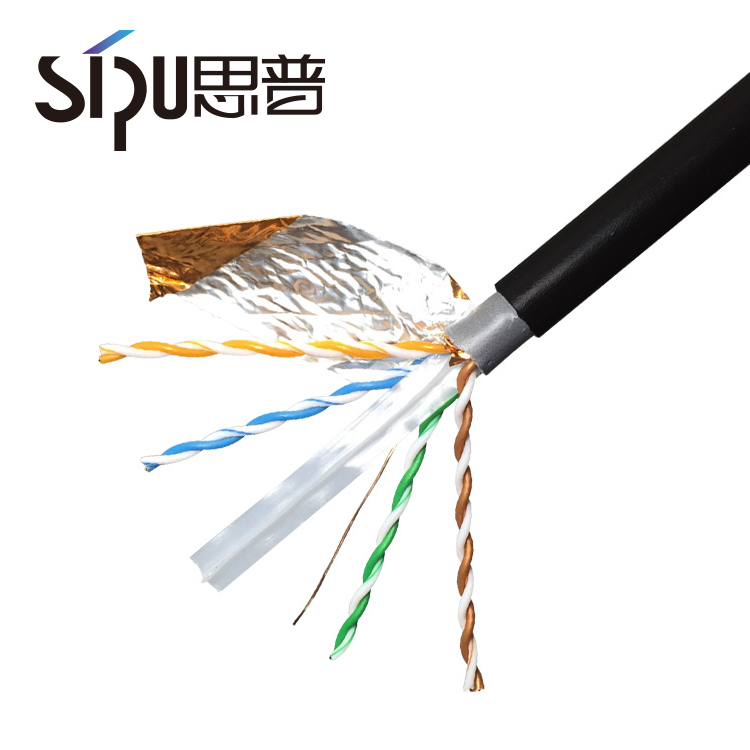 SIPU extérieur cat6 ftp câble réseau avec une feuille d'aluminium tressé haute qualité