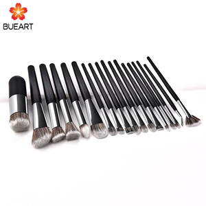 DailyQueen Juego de <span class=keywords><strong>brochas</strong></span> de maquillaje negras de lujo de 18 piezas Base única Delineador de ojos Ceja Sombra de ojos Calidad del Reino Unido - Product Image 5