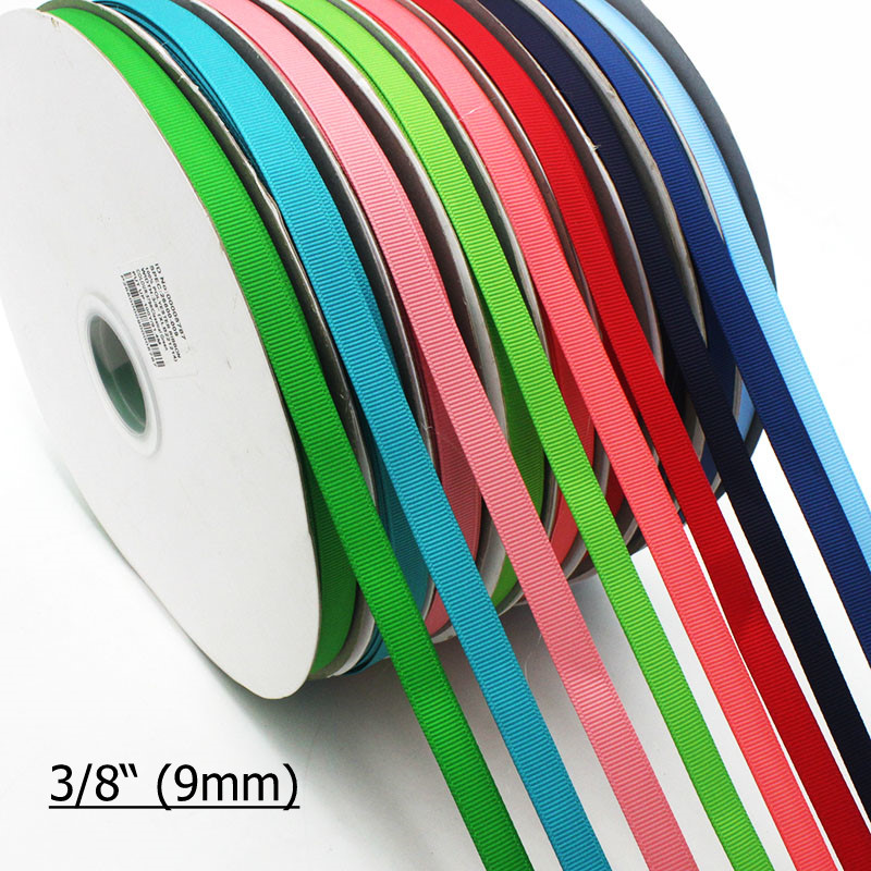 3/8 "(9mm) Merk Effen Kleur Grosgrain Lint En Gift Linten Voor Ambachten Verpakking Tape