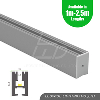 Perfil de Aluminio con Iluminación LED para Tira de LED de Vidrio