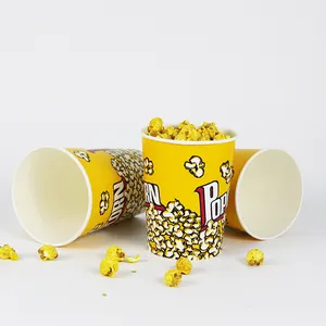 Various Sizes Food Grade Disposable Paper Popcorn Buckets