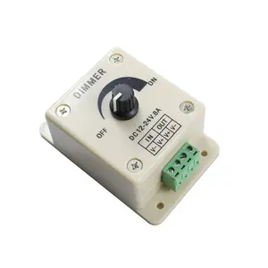 DC12-24V Small Dimmer Switch PCB LED Manual Switch 8A Single Color Knob Dimmer 1 channel led dimmer controller