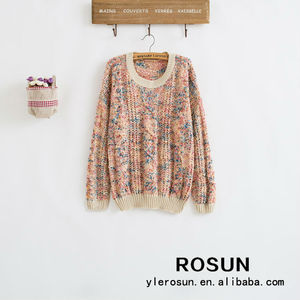 Mejor venta de 2014 sueltas tipo flor tiritando pullover suéter de la señora- rosun - Product Image 1