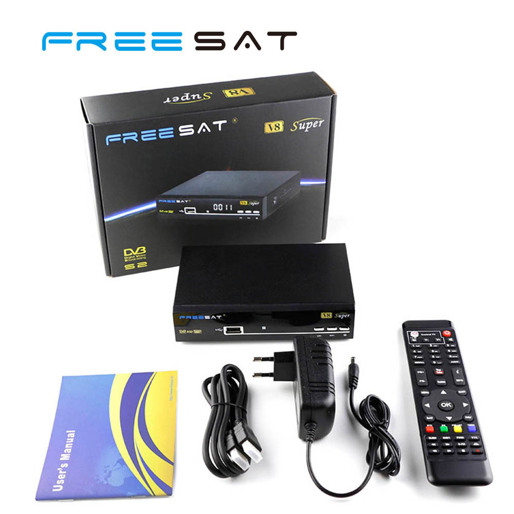 HD 1080 P décodeur Freesat V8 Super DVB-S2 et S2X Satellite Récepteur Soutien cccam powervu lan port