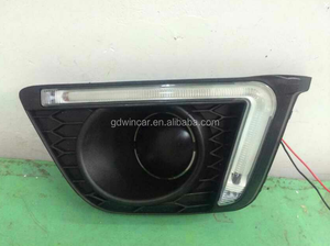 de la venta alta calidad led DRL para Honda Fit piezas de repuesto luces de circulación diurna con marco de la luz antiniebla - Product Image 1