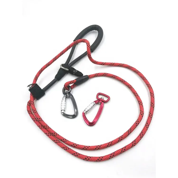 Ngoài Trời Dog Leash Rope Carabiner Nhôm Snap Hook Với Tự Động An Toàn Thông Minh Khóa Với Xoay D Vòng Dây Thừng Với Carabiner