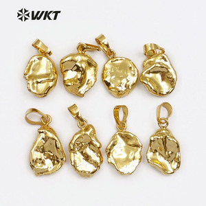 WT-P1409 Simple Conception De <span class=keywords><strong>Perle</strong></span> De Forme Irrégulière Pour La Fabrication De Bijoux Pour Femmes Or Plaqué Naturel <span class=keywords><strong>Baroque</strong></span> <span class=keywords><strong>Perle</strong></span> <span class=keywords><strong>Pendentif</strong></span> - Product Image 4