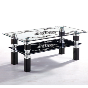 Chinese Designed Modern <strong>Round</strong> Wrought Iron Simple Modern <strong>Small</strong> Apartment Living Room Tempered <strong>Glass</strong> Coffee <strong>Table</strong> - Product Image 5