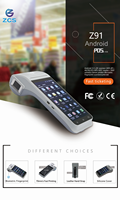 Terminal de point de vente Android tout-en-un certifié FBI STQC avec imprimante, NFC et lecteur d'empreintes digitales pour la vente de billets de bus (modèle ZCS Z91)