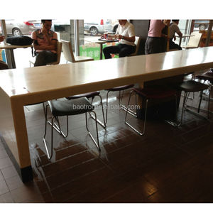 Muebles de superficie sólida diseños modernos restaurante hotpot Mesa, diseños modernos mármol artificial mesa de comedor - Product Image 6