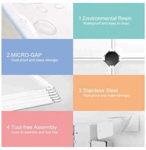 <strong>Portable</strong> <strong>Wardrobe</strong> for Hanging Clothes, Modular Cabinet for Space Saving, Ideal Storage Organizer Cube - Product Image 3