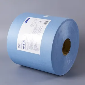 Blue Color Industrial Wipe Roll Before Car Painting Wipes Car Maintenance Wiping Cloth