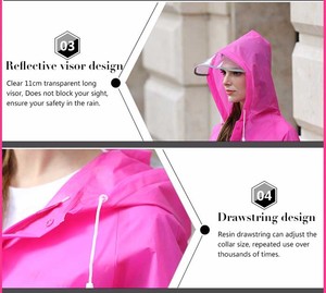 100% a prueba de agua de alta calidad de las mujeres. poncho de lluvia eva <span class=keywords><strong>impermeable</strong></span> - Product Image 6