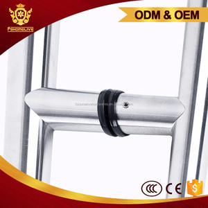 Tienda puerta de cristal de aluminio sólido Acero inoxidable manija de la puerta industrial - Product Image 3