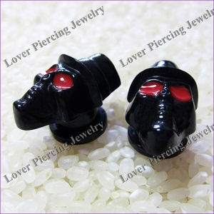 [<span class=keywords><strong>UV</strong></span>-RT230] الجمجمة تصميم الاكريليك الأذن نفق ثقب مخصص اللحم نفق المقابس - Product Image 1