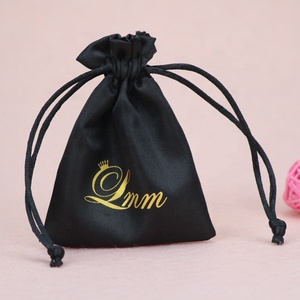 Özel İpli ipek hediye çantası saten toz torbası - Product Image 3