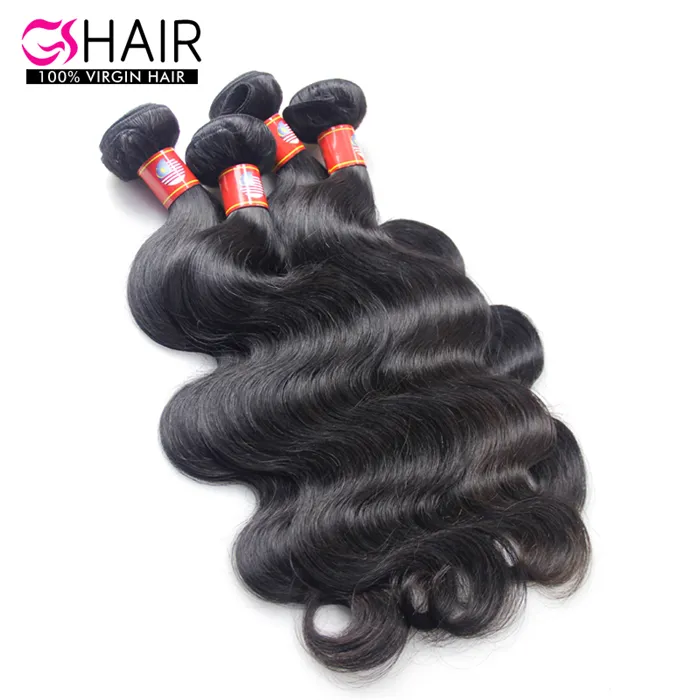4pcs/lot Malaysian Body wave 7A Virgin Humanhair for prom natural color dhl free shipping gs hair grand silky hair extensions