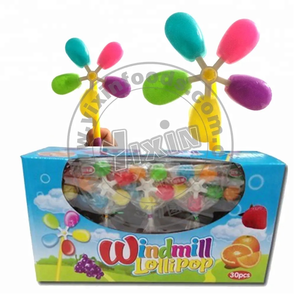 colorful windmill lollipop candy