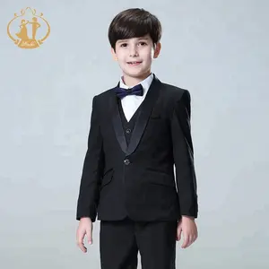 Classical fashion design black boy suit classical design boys wedding suit