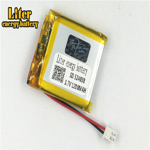 Plug 2.5-2 P 3.7 V 524038 1200 mah lipo battery Rechargeable solar li ion polymer lithium battery with PCM - Product Image 1