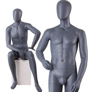 Big muscle sitting sex male man mannequin for sale