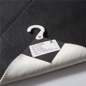 Negro sensación suave pu cuero tela para hacer chaqueta de cuero - Product Image 3