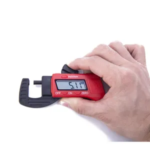Digitales Kunststoff-Dickenmessgerät, Bereich 0–12,7 mm, Auflösung 0,01 mm, Dickenmessgerät für Papier/Folie/Stoff/Klebeband - Product Image 1