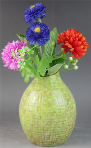 <span class=keywords><strong>Azul</strong></span> <span class=keywords><strong>y</strong></span> <span class=keywords><strong>blanco</strong></span> 6 color esmaltado florero de mesa, centros de mesa jarrones, mini jarrón de cerámica decorativa - Product Image 5