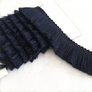 Bông <span class=keywords><strong>Fringe</strong></span> Tassel Trim Mỏng Ren Trang Trí FRG180102 Mới Nhất Mini Tassel Chuỗi <span class=keywords><strong>2</strong></span> "Chainette Trắng Vòng <span class=keywords><strong>Fringe</strong></span> 100% RAYON 25M - Product Image 3
