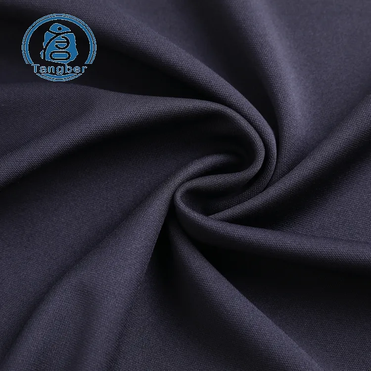 240GSM Plain Dyed Knitting Interlock Tracksuits Activewear 95 Polyester 5 Spandex Fabric for Garments and Trousers