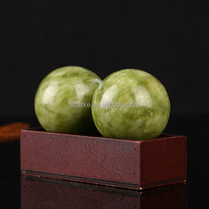 Venta al por mayor de pelotas de ejercicio de mano de jade natural, par de bolas Baoding chinas tradicionales para aliviar el estrés, Meditación de fuerza de dedo - Product Image 4