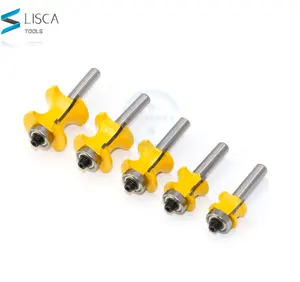 L-N124 5Pc Bullnose Router Bit Set 5/32 "r, 3/16" r, 1/4 "r, 5/16" r, 3/8 "r für unzählige 8mm Schaft Holz bearbeitungs schneider