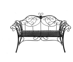 Outdoor Black Metal Iron <strong>Garden</strong> <strong>Bench</strong> <strong>Cheap</strong> - Product Image 1