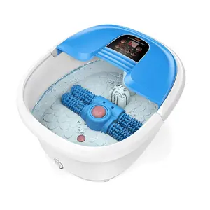 Massageador portátil automático bolha, aquecimento rápido, spa, pés, com pedra para os pés
