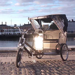 전기 자전거 인력거 3 바퀴 Pedicab 레인 커버
