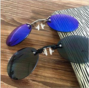 Mini lunettes de soleil rondes Hacker Empire Matrix <span class=keywords><strong>Morpheus</strong></span> lunettes de soleil sans monture UV400 mode Clip sur nez Vintage PC CE alliage miroir - Product Image 6