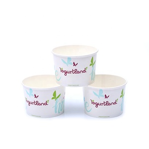<span class=keywords><strong>FROYO</strong></span> โยเกิร์ตออกแบบที่กำหนดเองเป็นมิตรกับสิ่งแวดล้อม PLA เคลือบย่อยสลายได้ทิ้งถ้วยไอศครีมกระดาษพร้อมฝาปิด - Product Image 5