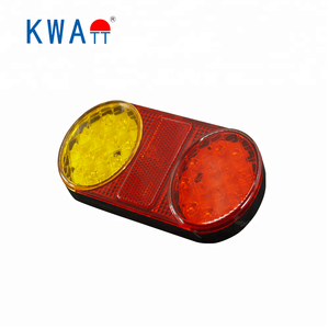 Feux arrière ovales de véhicule de haute qualité d'usine, 24 LED, 12V, avec arrêt automatique, pour camion, remorque, marine, avec homologation <span class=keywords><strong>E</strong></span> - Product Image 1