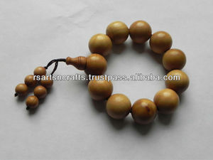 ลูกปัดไม้สำหรับพระพุทธศาสนาและการปฏิบัติทางจิตวิญญาณลูกปัดไม้จันทน์ Mysore - Product Image 2
