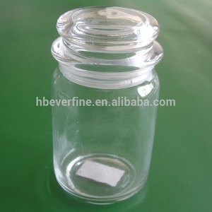 Coup de main en verre de miel pot avec couvercle de <span class=keywords><strong>tambour</strong></span> - Product Image 1