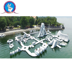 Taman Air Modular Tiup Kustom 2026 Sistem Pemasangan Cepat Anti Selip untuk Latihan Kebugaran Air dan Klub Pantai - Product Image 6