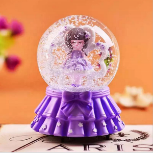 بيع بالجملة راتنج LED رائع الحياة ملاك سنو غلوب يعمل بالبطارية مع شعار مخصص مادة الزجاج - Product Image 3