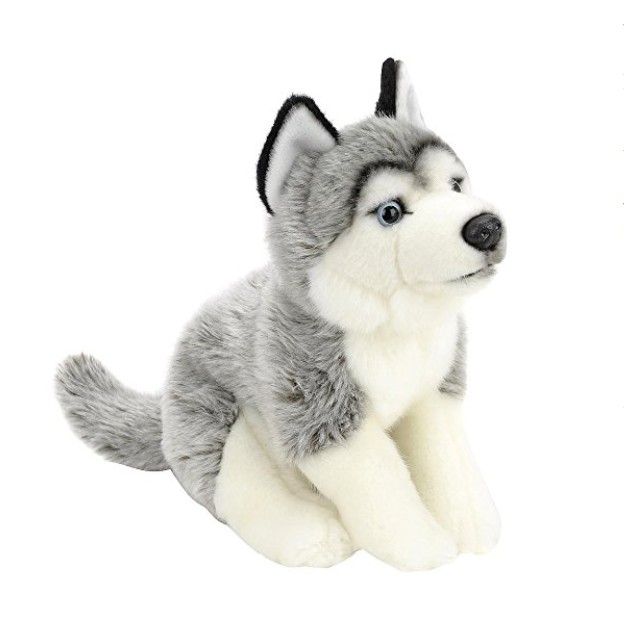 Lifelike Siberian Husky Dog Toys Plush Realistic