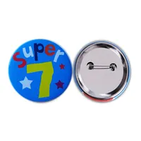 Emblema de metal decorativo personalizado, botões de metal decorativos de 1 polegada, nome em plástico com pino traseiro, anime, refletor