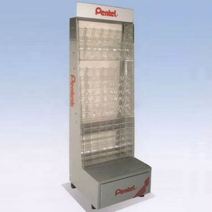 Tùy Chỉnh Kim Loại Sàn Rack Hiển Thị Cho Cửa Hàng Văn Phòng Phẩm, Bán Lẻ Văn Phòng Phẩm Bút Hiển Thị Đứng - Product Image 1