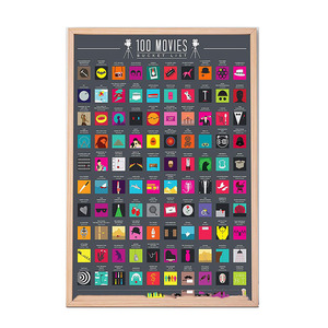 Personnalisé Buste <span class=keywords><strong>Liste</strong></span> Gratter Affiche 100 FILMS À Regarder - Product Image 1
