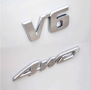 ขายส่ง Italic รถ4wd รถโลหะสัญลักษณ์3D สเตอริโอตกแต่งรถการกำจัด V6ป้ายสติกเกอร์ - Product Image 2