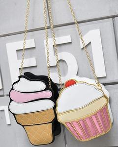 Novità Cartoon per bambini gelato Cupcake Mini borse in pelle piccola catena a <span class=keywords><strong>tracolla</strong></span> <span class=keywords><strong>borsa</strong></span> a <span class=keywords><strong>tracolla</strong></span> - Product Image 2